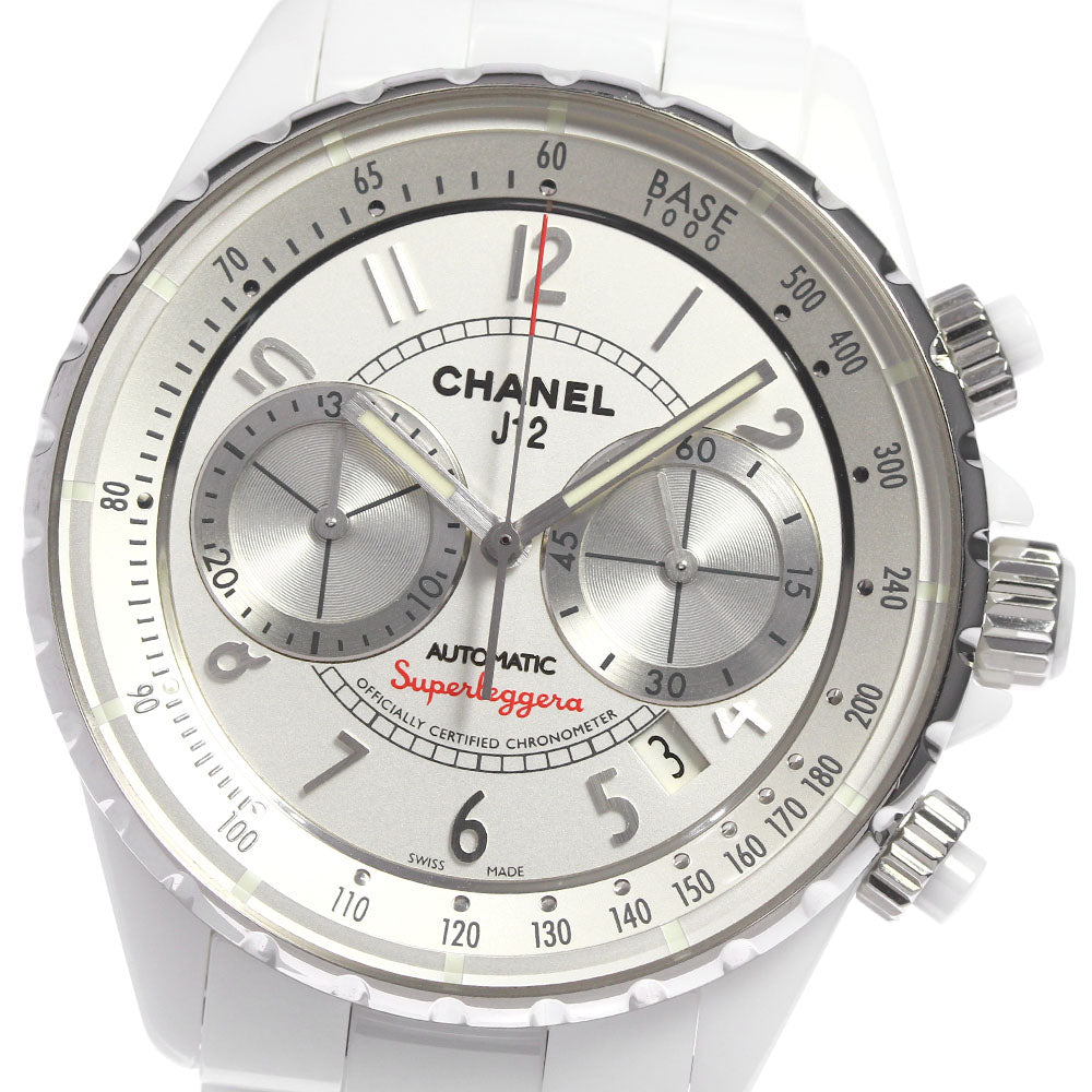 CHANEL J12 Super Reggera H3410 Chronograph Silver Dial Automatic Men's_791229