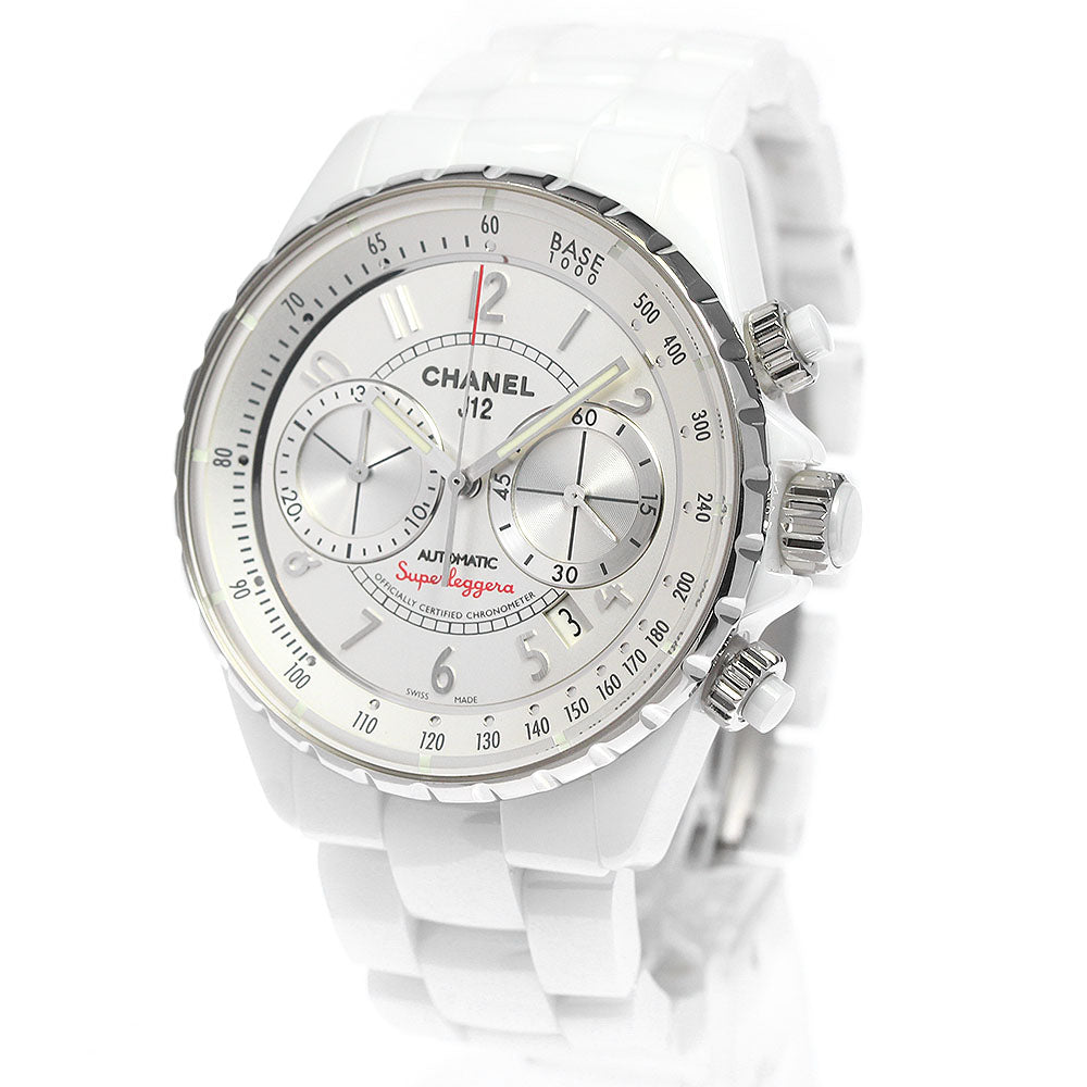 CHANEL J12 Super Reggera H3410 Chronograph Silver Dial Automatic Men's_791229