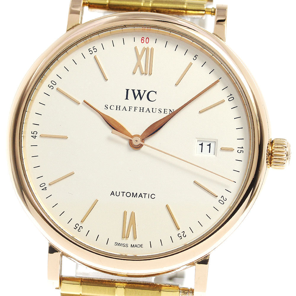 IWC SCHAFFHAUSEN Portofino IW356504 18K Pink Gold Automatic Men's Watch_803779