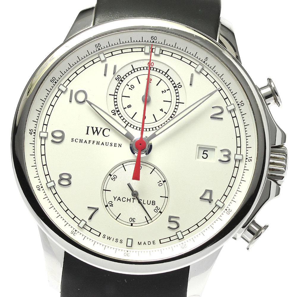IWC SCHAFFHAUSEN Portugese Yacht Club IW390211 Chronograph Silver Dial Automatic Men's Watch_808033