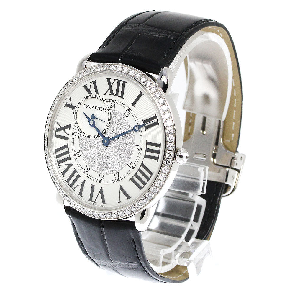 CARTIER Rondolui WR007004 K18WG diamond bezel Hand Winding Men's Watch_808807