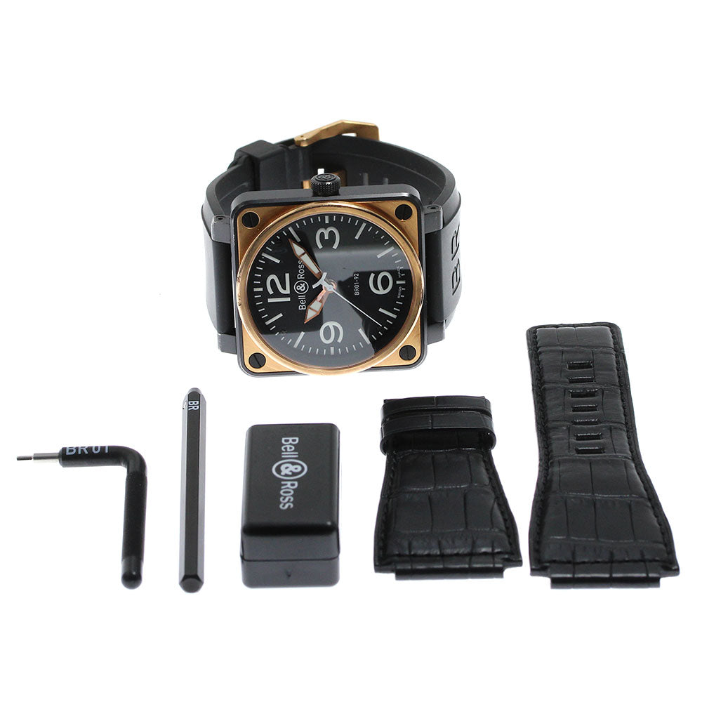 Bell&Ross Aviation BR01-92 K18PGBezel black Dial Automatic Men's Watch_810713