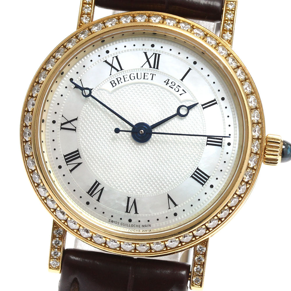 Breguet Classic 8068BA K18YG diamond bezel White shell Dial Automatic Ladies Watch_816770