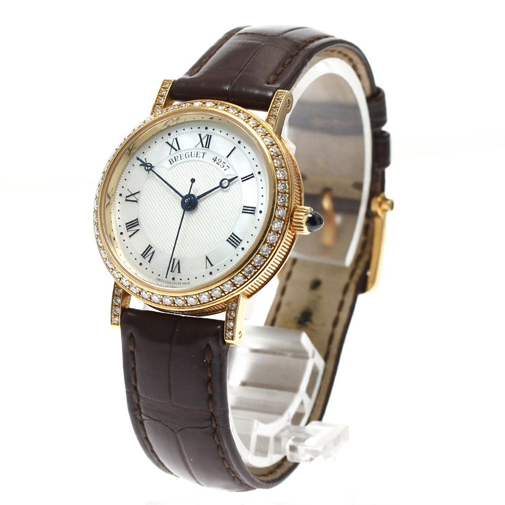 Breguet Classic 8068BA K18YG diamond bezel White shell Dial Automatic Ladies Watch_816770