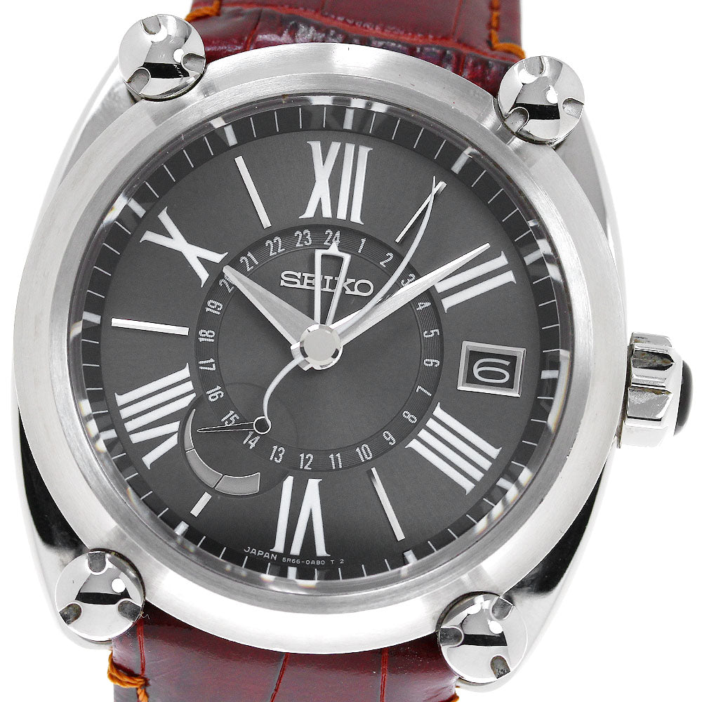 SEIKO Galante SBLA003/5R66-0AB0 GMT power reserve date gray Dial Spring drive Men's Watch_818676