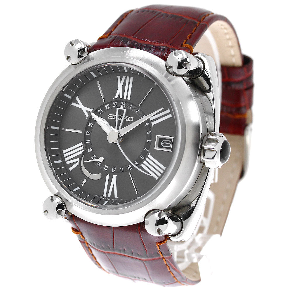 SEIKO Galante SBLA003/5R66-0AB0 GMT power reserve date gray Dial Spring drive Men's Watch_818676