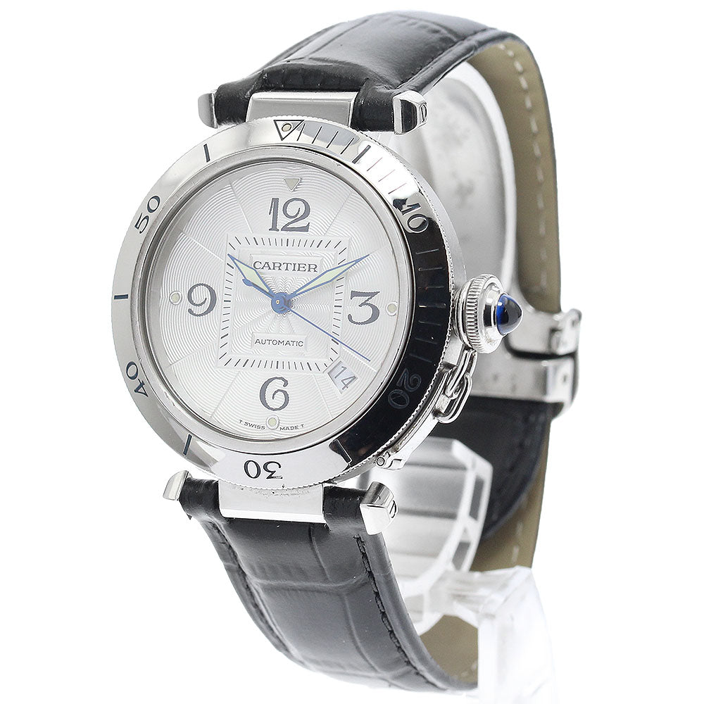 CARTIER Pasha 38mm W3103155 Date Silver Dial Automatic Men's Watch_820700
