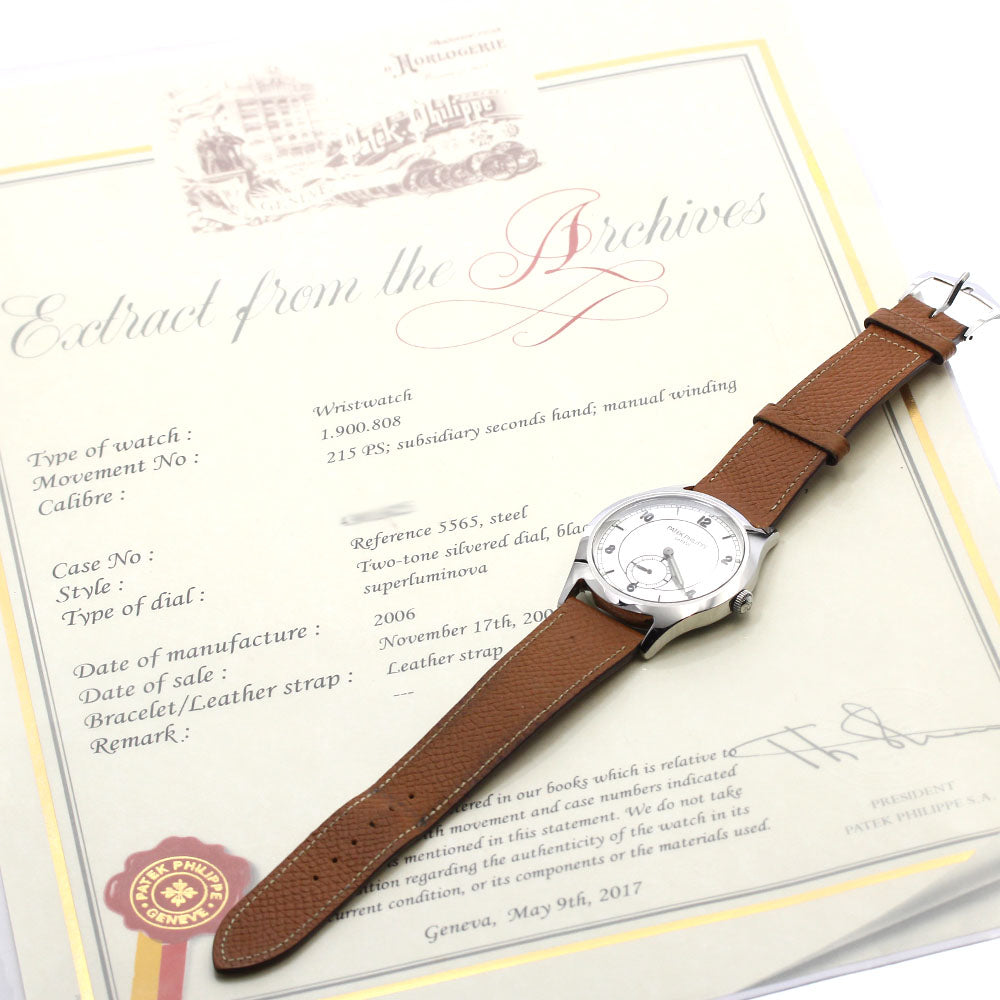 PATEK PHILIPPE Calatrava 5565 Cal.215PS Hand Winding Men's Watch_824925