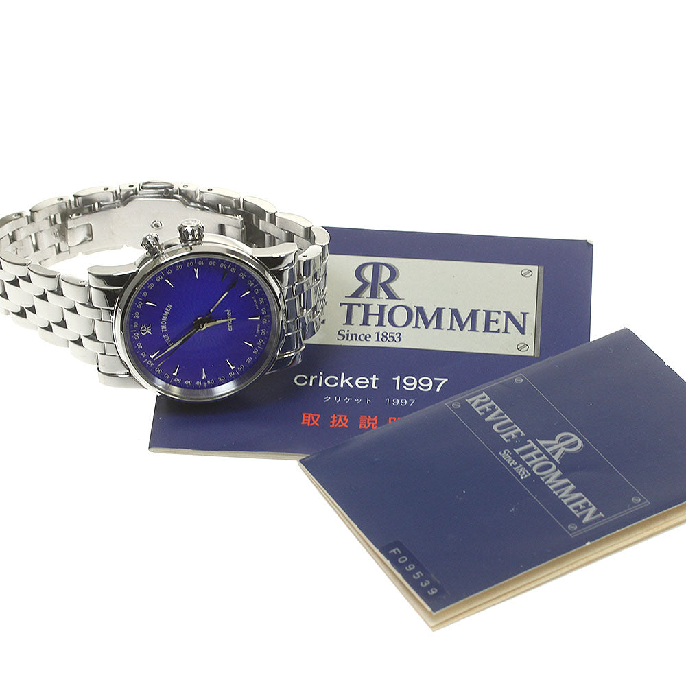 REVUE THOMMEN cricket 8010008 Alarm 1997 pieces limited edition Blue enamel dial blue enamel Dial Hand Winding Men's Watch_835496