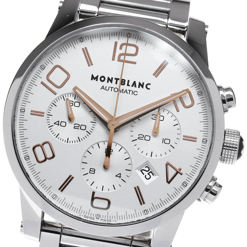 MONTBLANC Time walker 101549 Chronograph Silver Dial Automatic Men's W ...