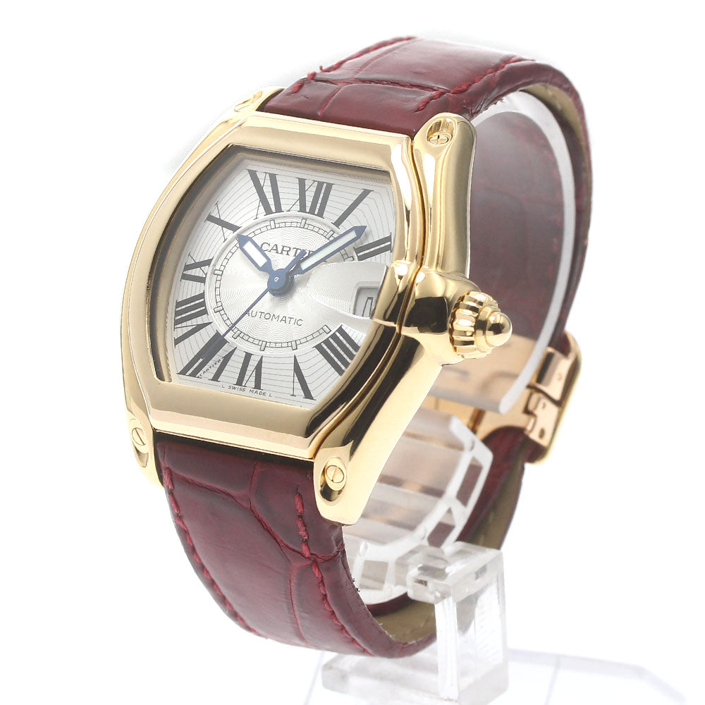 CARTIER Roadster LM W62004V3 K18YG/PG Date Silver Dial Automatic Men's Watch_837248