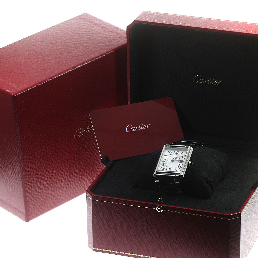 CARTIER tank mast XL WSTA0053 Date Silver Dial Automatic Men's Watch_846878