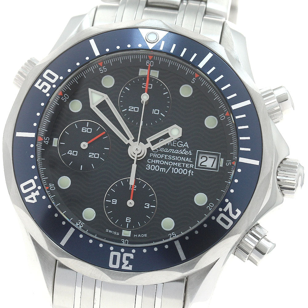 OMEGA Seamaster300 2599.80 Date Chronograph Navy Dial Automatic Men's _865296