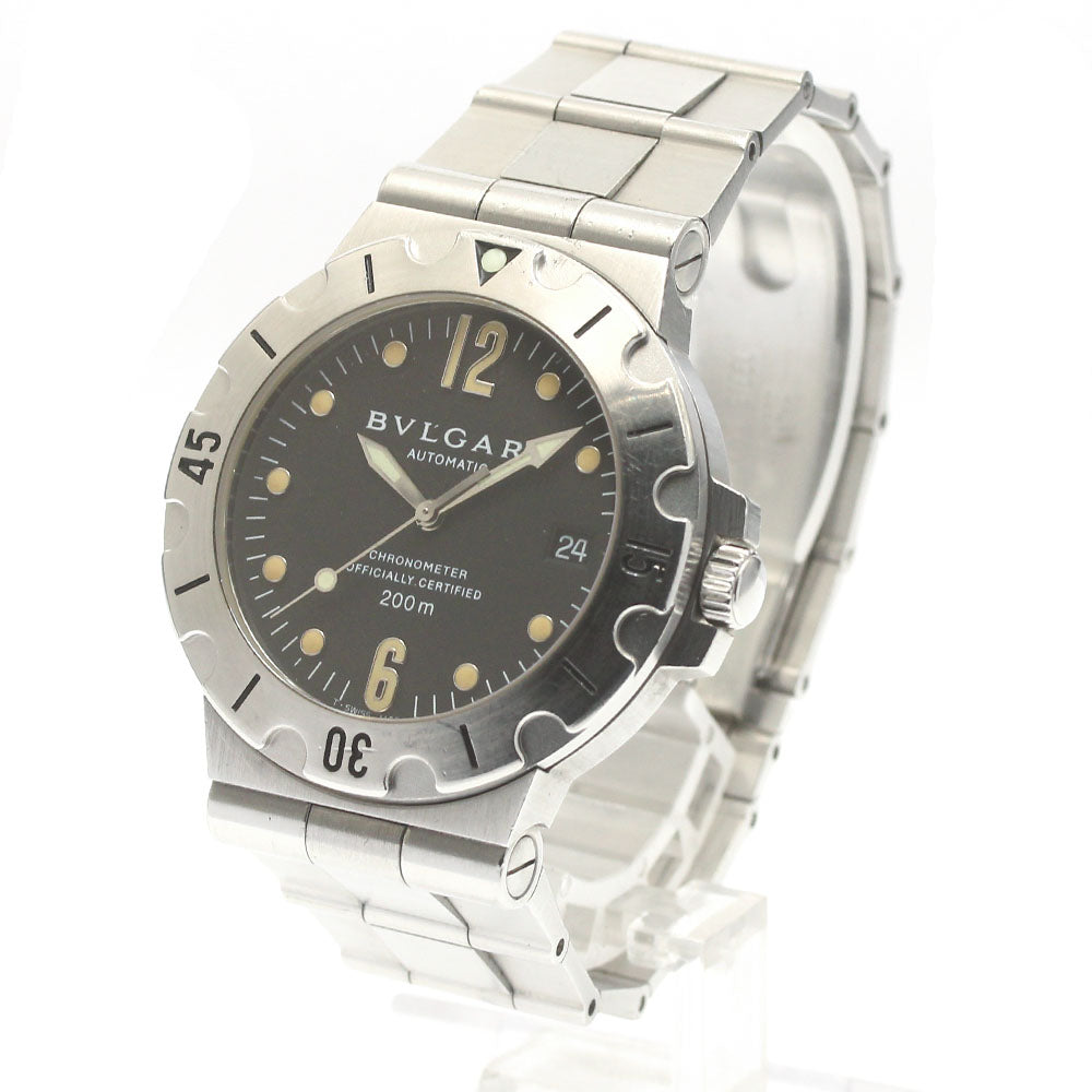 BVLGARI Diagono Scuba SD38S Date black Dial Automatic Men's Watch_870038