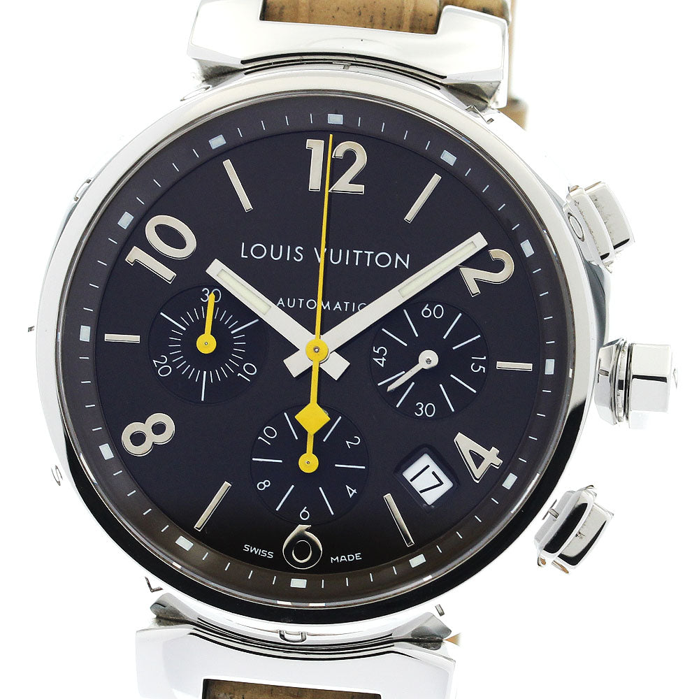 LOUIS VUITTON Tambour Q1121 Date Chronograph Brown Dial Automatic Men's Watch_874561