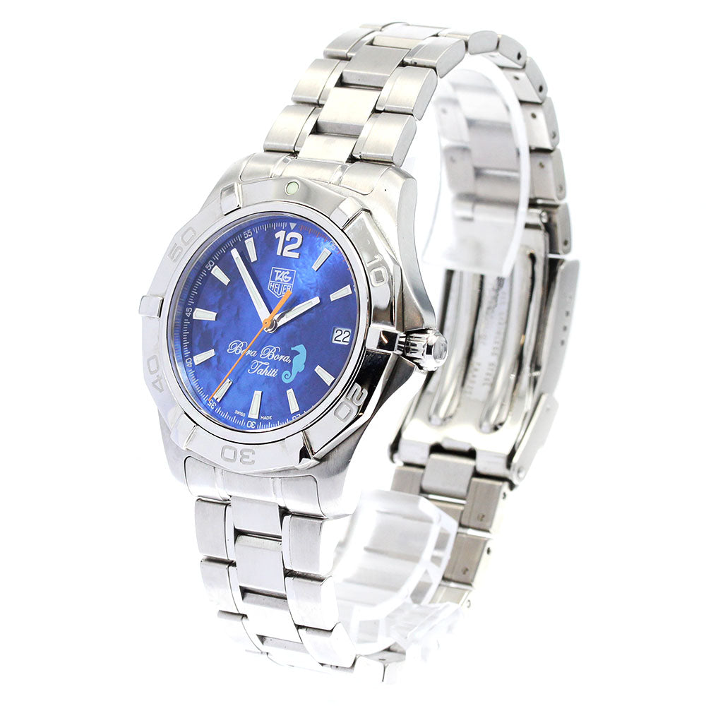 TAG HEUER New Aqua Racer Bora Bora 2007 Limited WAF211N Date Blue shell Dial Automatic Men's Watch_874754