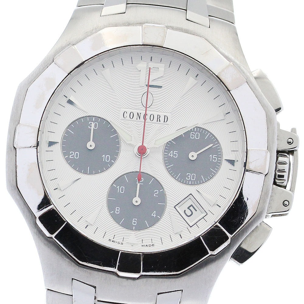 Concord Saratoga 10.H7.1892 K18WGBezel Chronograph Automatic Men's Watch_876623