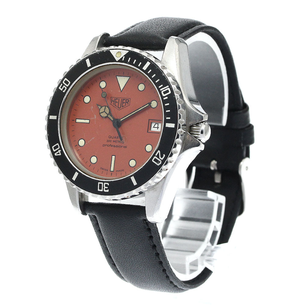 TAG HEUER Professional 200 m 980.013/014 Date Orange Dial Quartz Men's_877205
