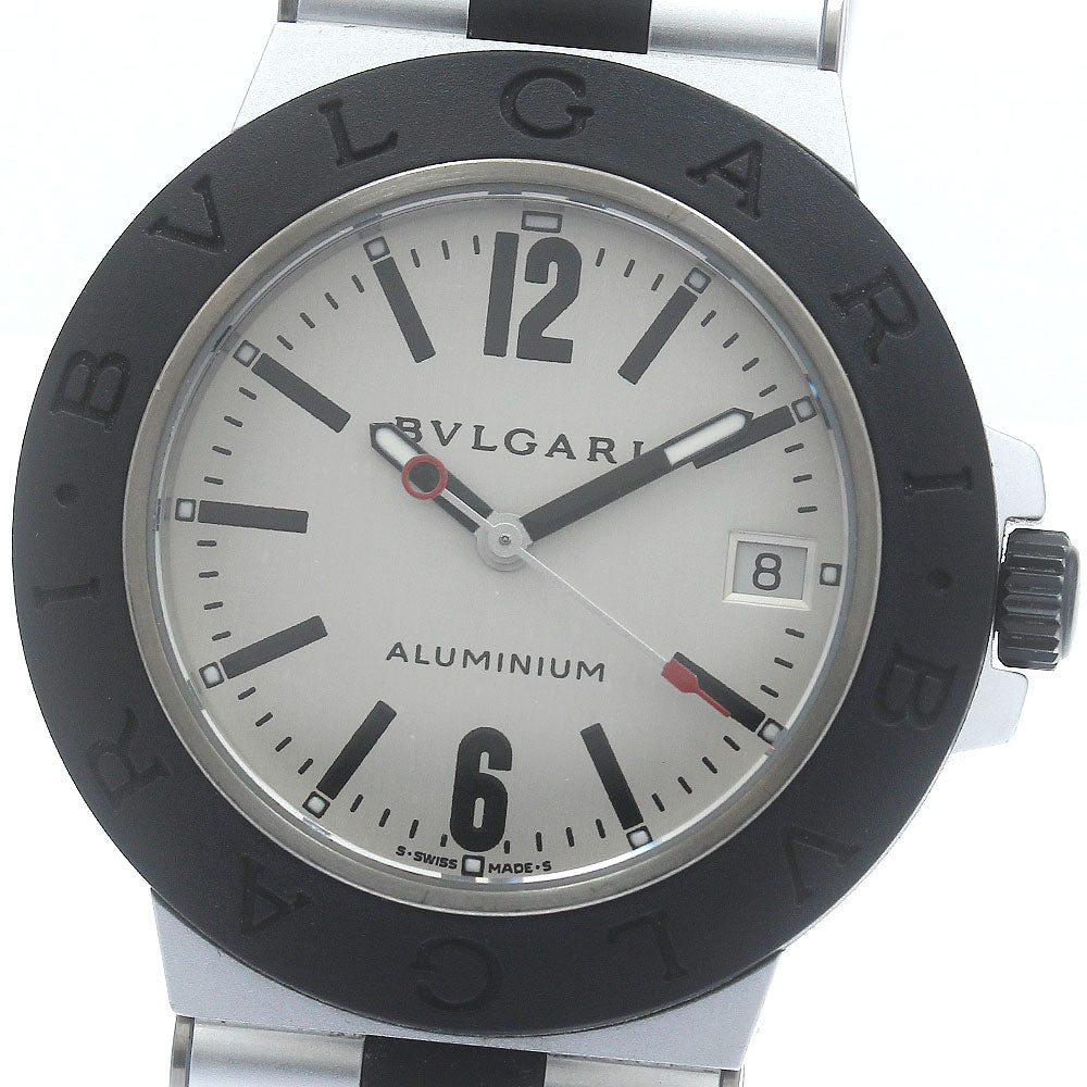 BVLGARI aluminum AL38TA Date Silver Dial Automatic Men's Watch_878604