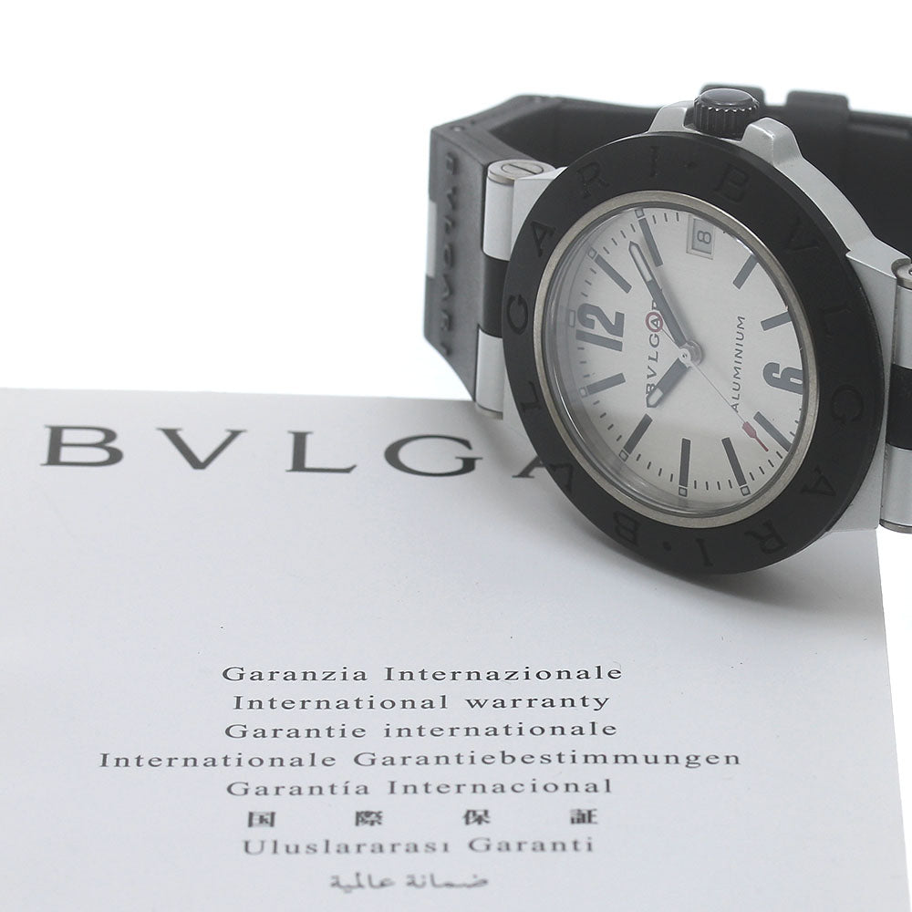 BVLGARI aluminum AL38TA Date Silver Dial Automatic Men's Watch_878604