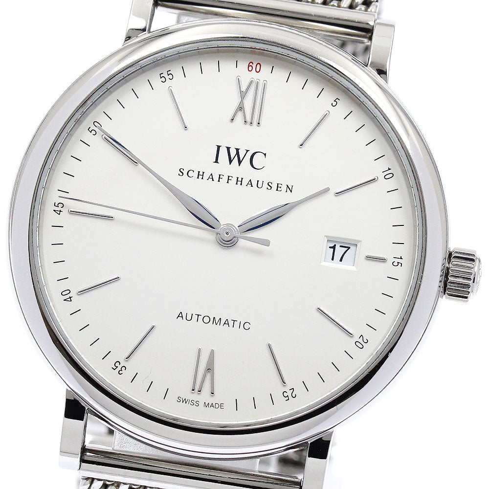 IWC SCHAFFHAUSEN Portofino IW356501 Date Silver Dial Automatic Men's Watch_879060