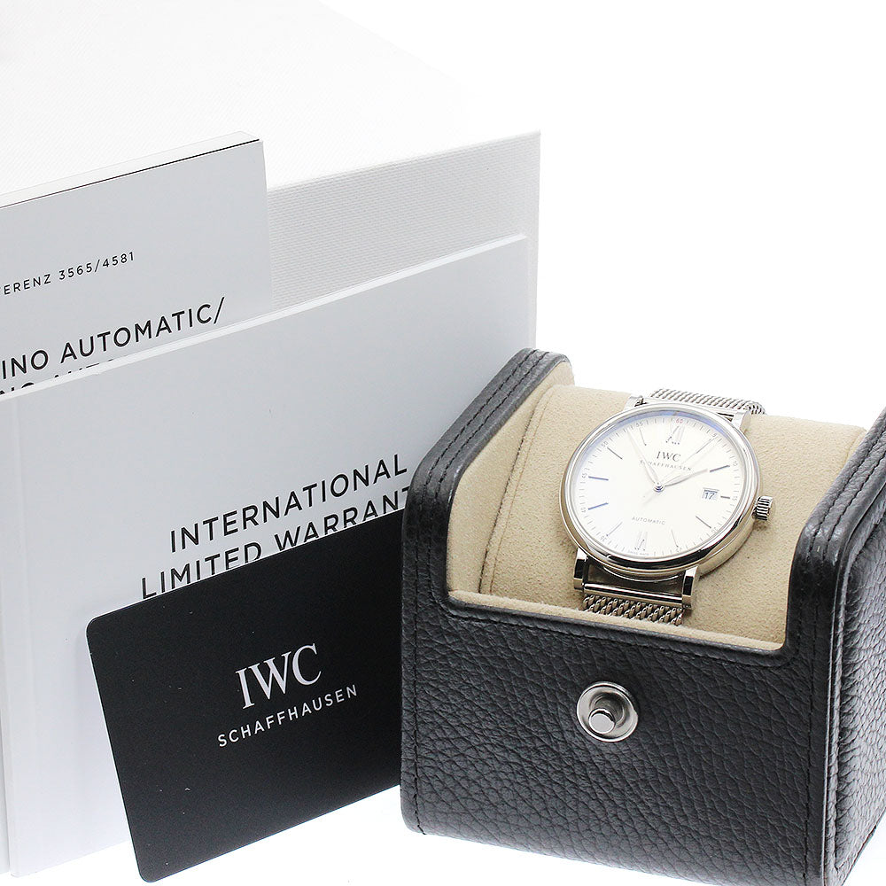 IWC SCHAFFHAUSEN Portofino IW356501 Date Silver Dial Automatic Men's Watch_879060