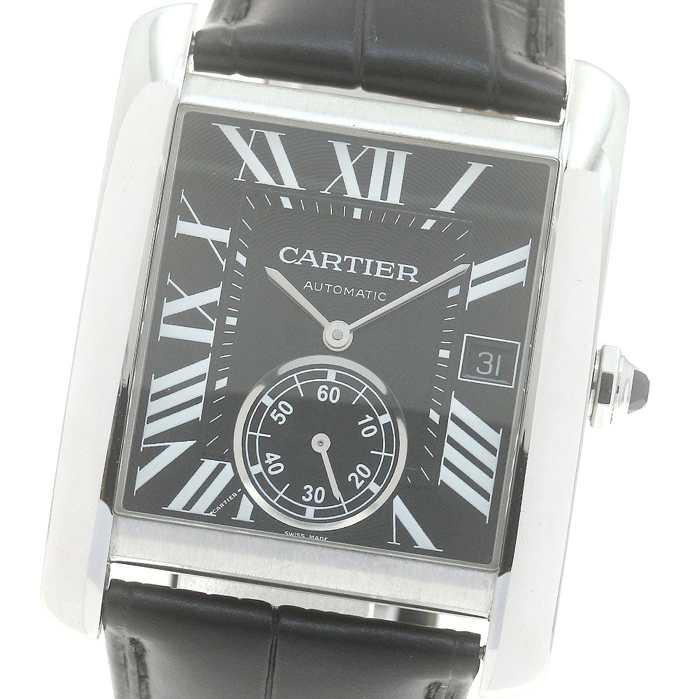 CARTIER Tank MC LM W5330004 Date Small Second black Dial Automatic Men's Watch_879090