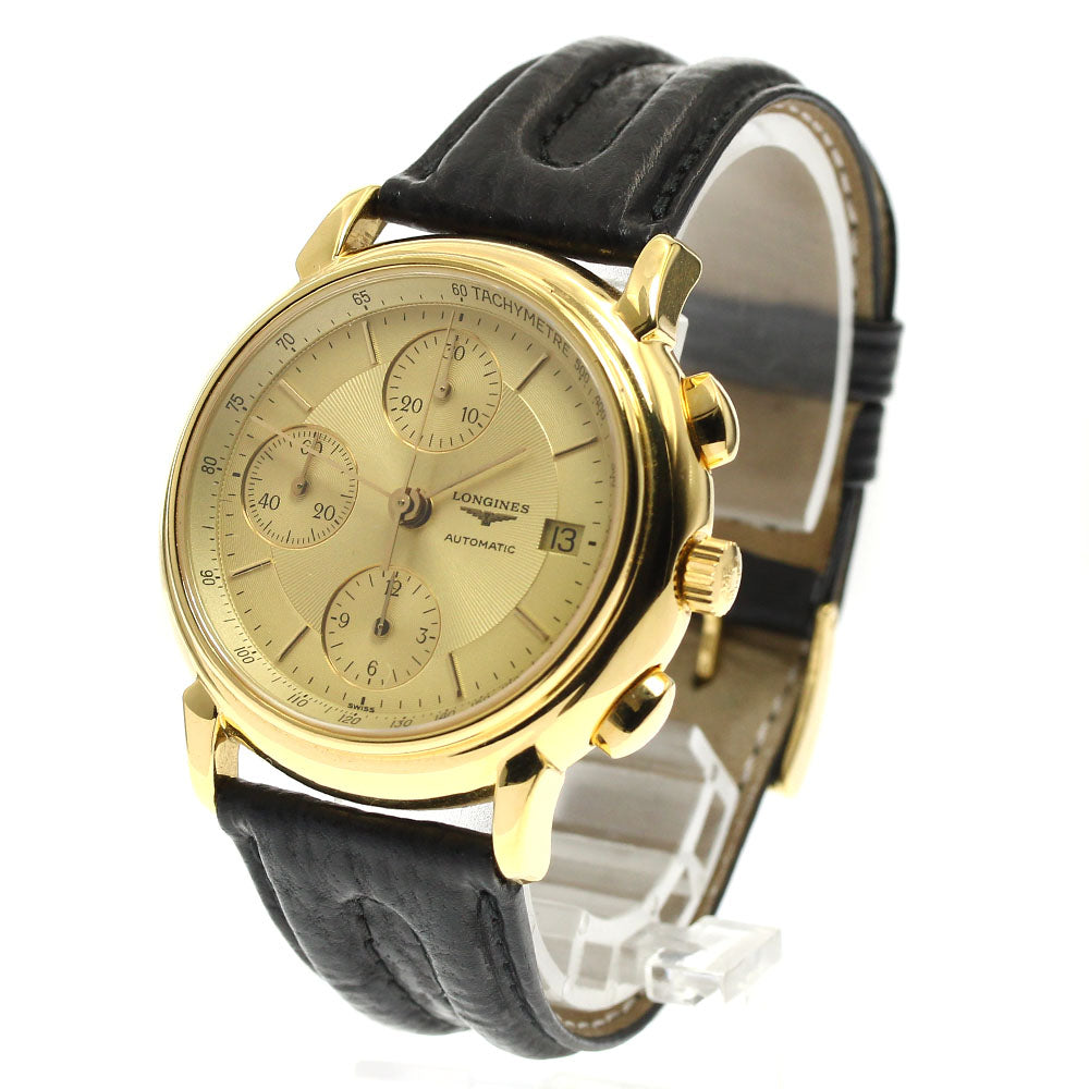 LONGINES Les Grand Classics L4.686.2 Chronograph Date gold Dial Automatic Men's Watch_879117