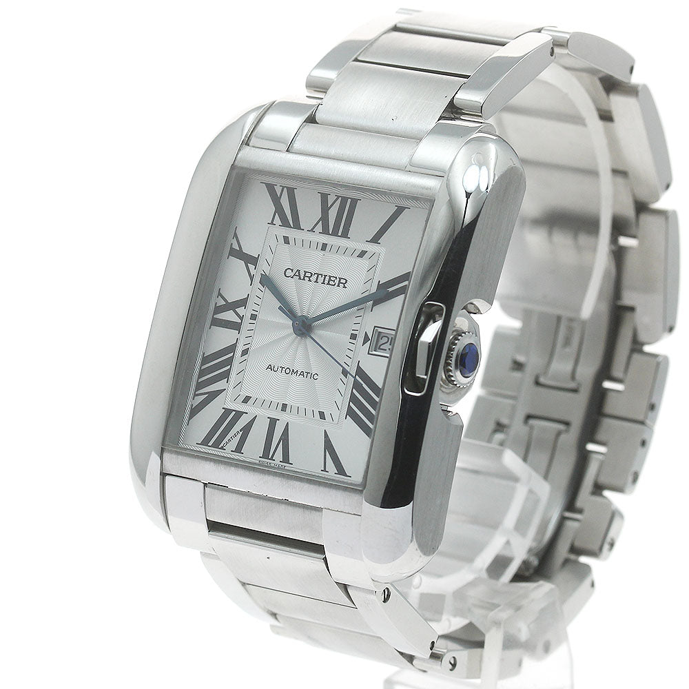 CARTIER Tank Anglaise XL W5310008 Date Silver Dial Automatic Men's Watch_879325