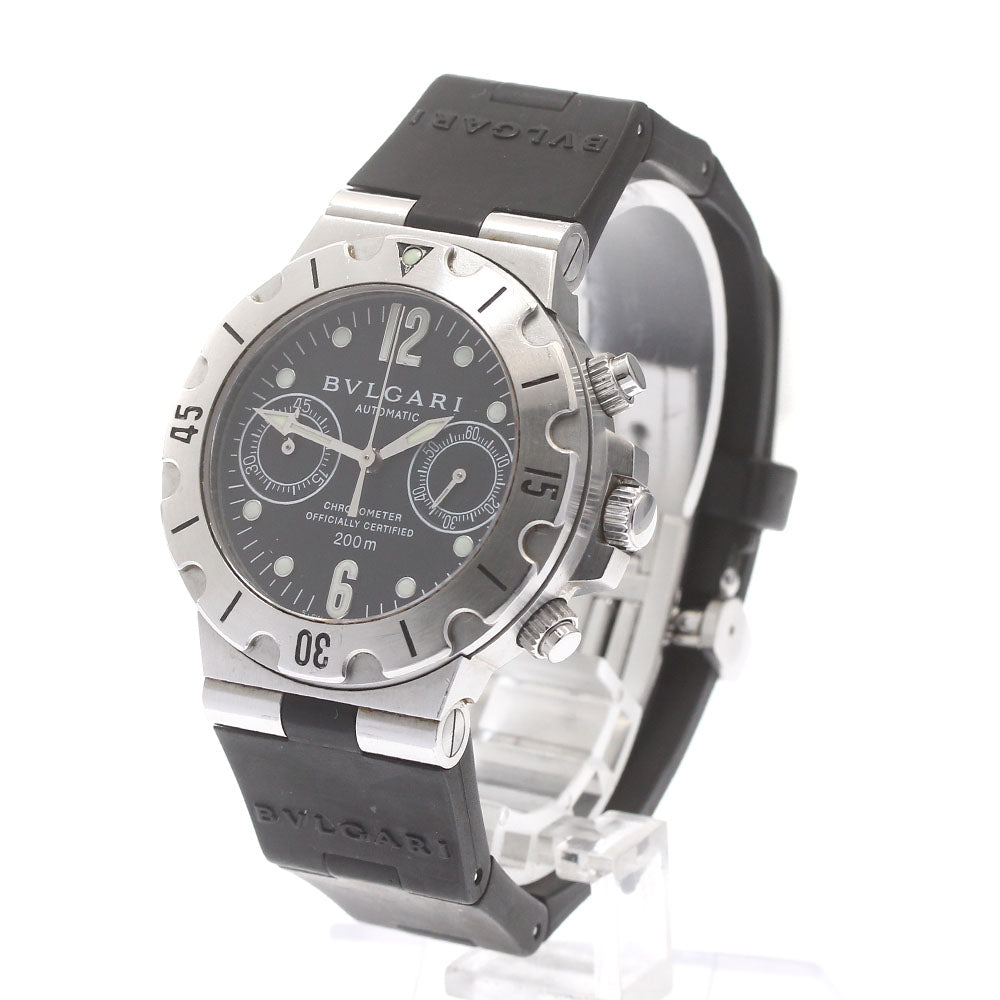 BVLGARI Diagono Scuba SC38S Chronograph black Dial Automatic Men's Watch_880392