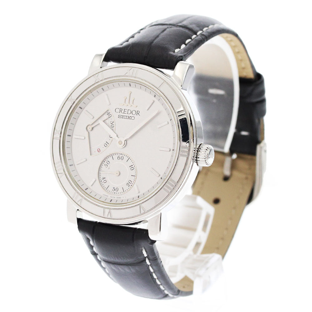 SEIKO CREDOR GCAY999/4S79-0020 Power reserve Silver Dial Hand Winding Men's Watch_880393
