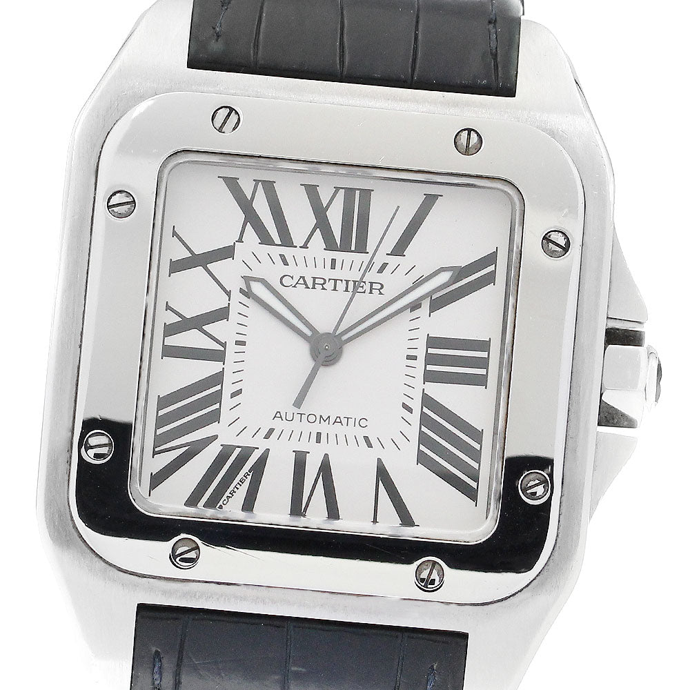 CARTIER Santos 100LM W20073X8 Silver Dial Automatic Men's Watch_881933