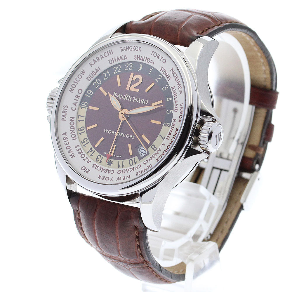 DANIEL JEANRICHARD 55122 Date GMT wine-red Dial Automatic Men's Watch_882007