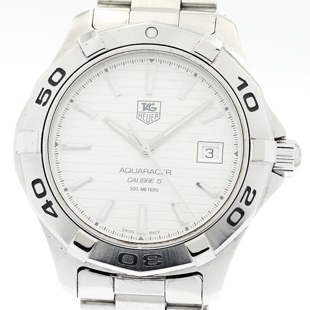 TAG HEUER Aquaracer Caliber 5 WAP2011 Date Silver Dial Automatic Men's_882076