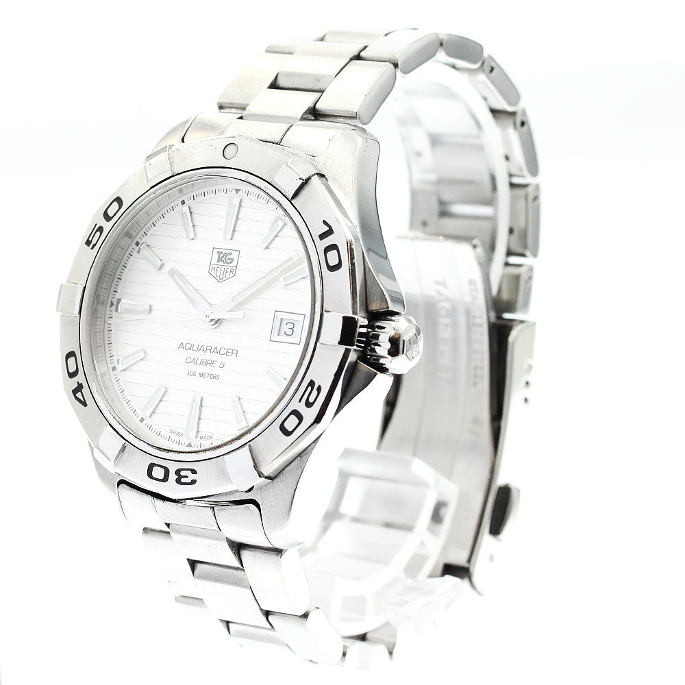 TAG HEUER Aquaracer Caliber 5 WAP2011 Date Silver Dial Automatic Men's_882076