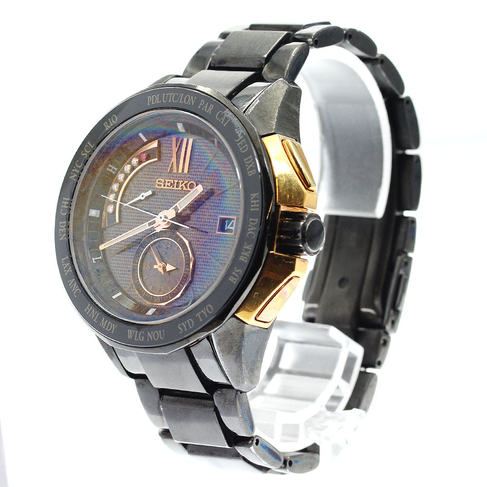 SEIKO Brights SAGA115/8B54-0AJ0 Date black Dial Solar Powered Radio Men's_882806