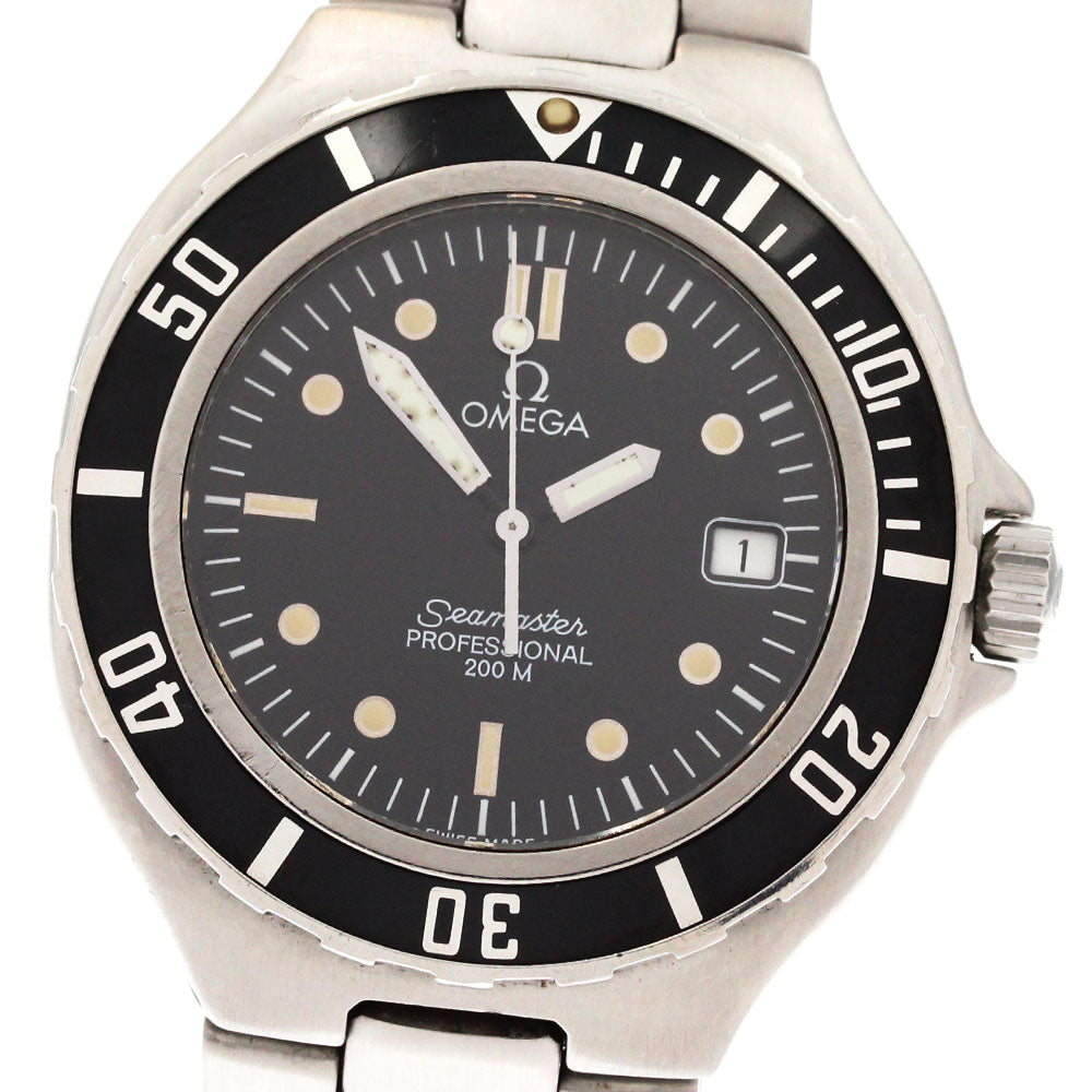 OMEGA Seamaster200m Date black Dial Quartz Men's Watch_883232