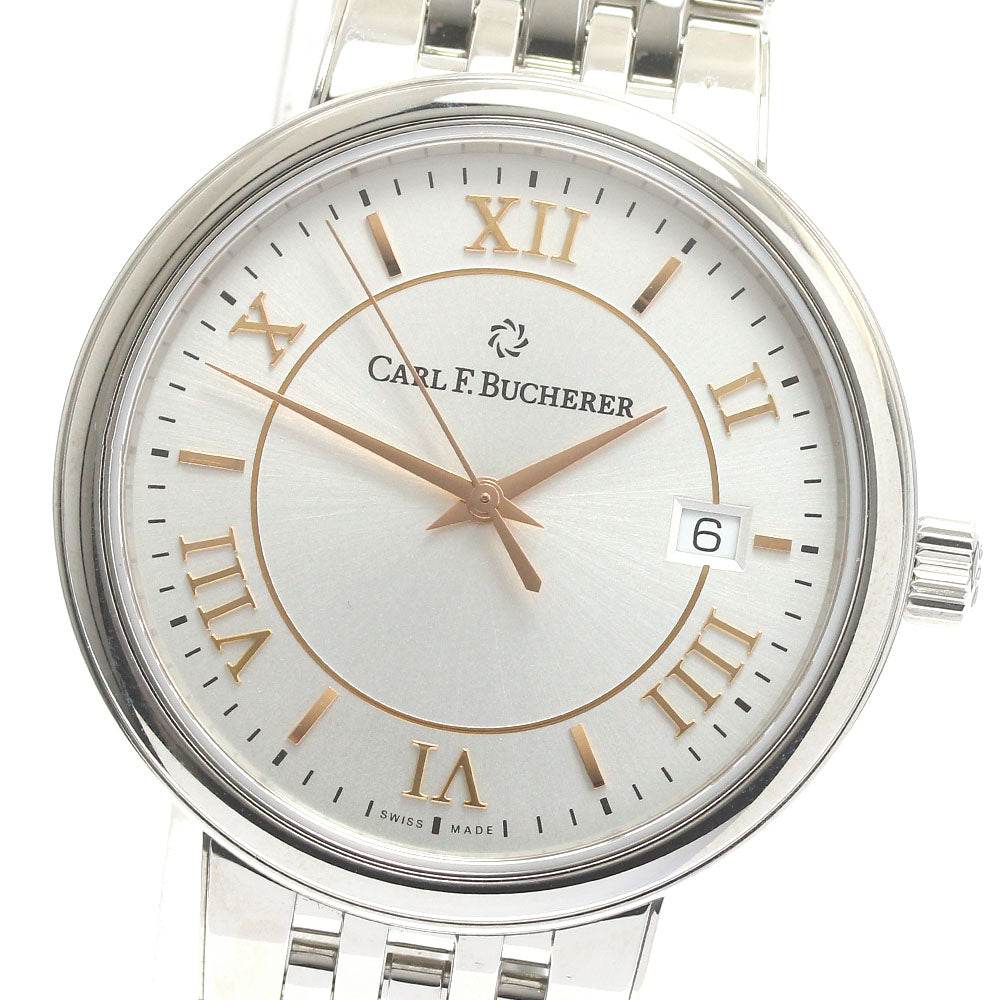 CARL F.BUCHERER Adamavi 10314.08 Date Silver Dial Automatic Men's Watch_883840