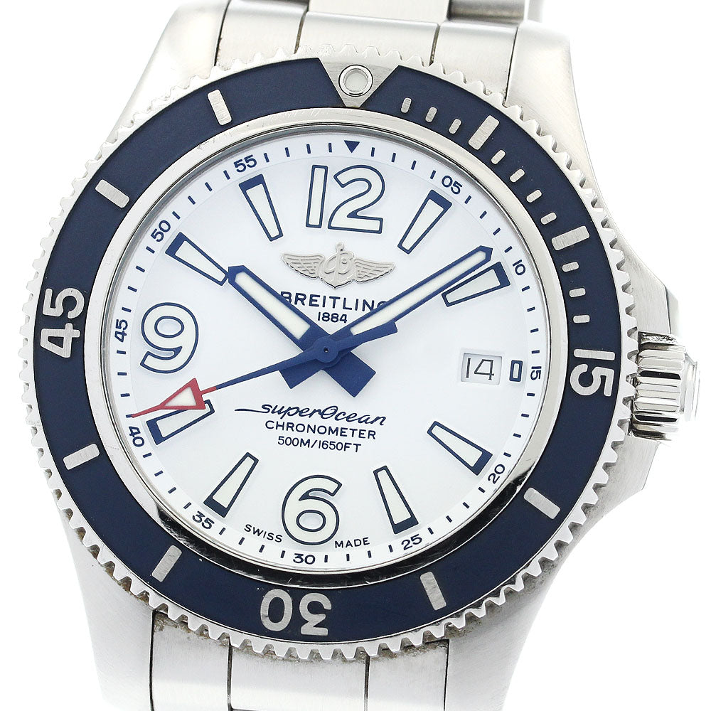 BREITLING Super Ocean 42 A17366 Date white Dial Automatic Men's Watch_883947