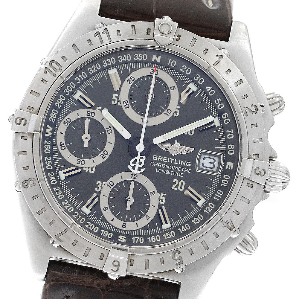 BREITLING Chronomat Longitude A20348 GMT gray Dial Automatic Men's Watch_883965