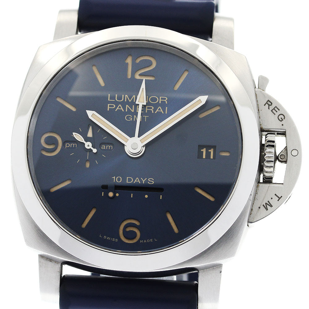 PANERAI Luminor 1950 PAM00986 10 Days GMT blue Dial Automatic Men's Watch_884095