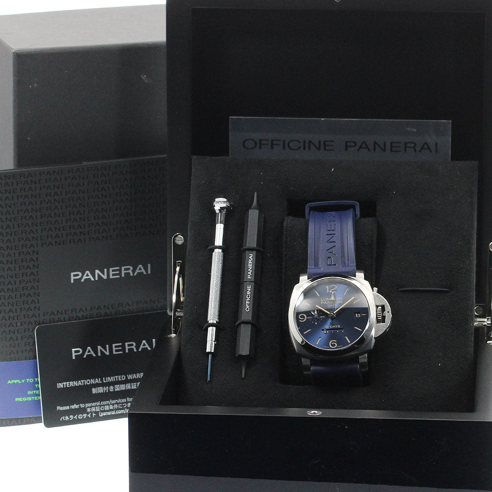 PANERAI Luminor 1950 PAM00986 10 Days GMT blue Dial Automatic Men's Watch_884095