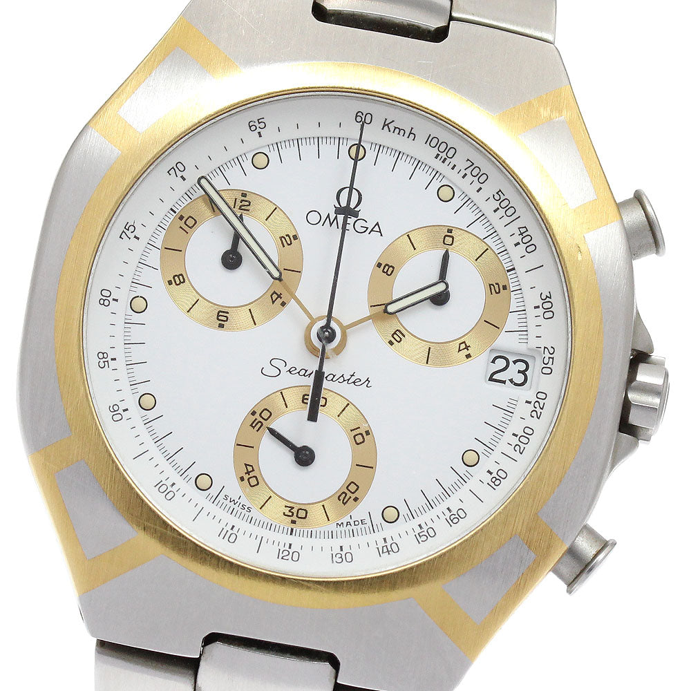 OMEGA Seamaster Polaris Chronograph White Dial Quartz Men's Watch_884338
