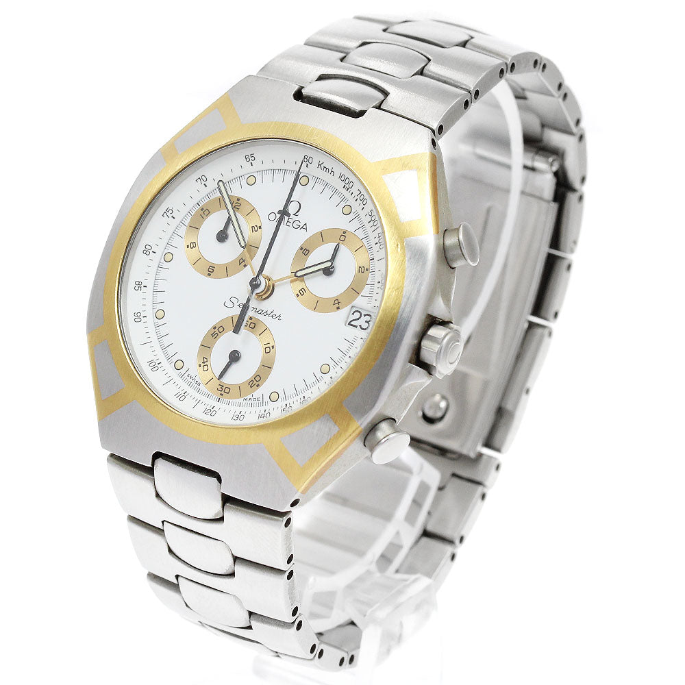 OMEGA Seamaster Polaris Chronograph White Dial Quartz Men's Watch_884338