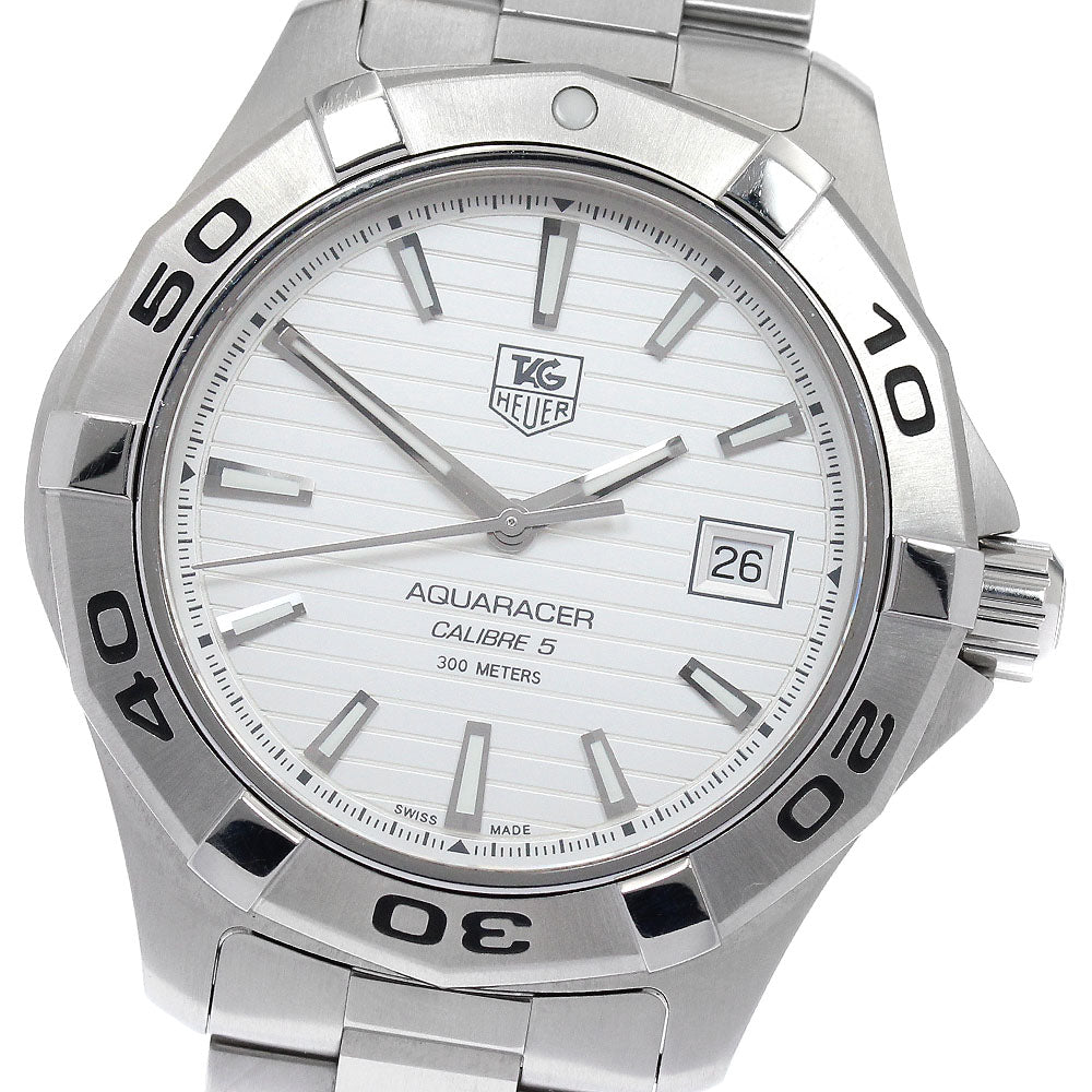 TAG HEUER Aqua Racer Caliber 5 WAP2011 Silver Dial Automatic Men's Watch_884472