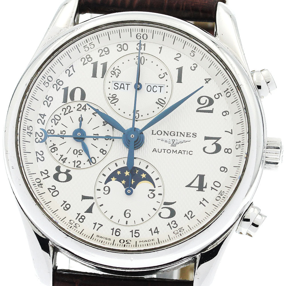 LONGINES Master collection L2.673.4 Triple calendar moon phase Silver Dial Automatic Men's Watch_884843