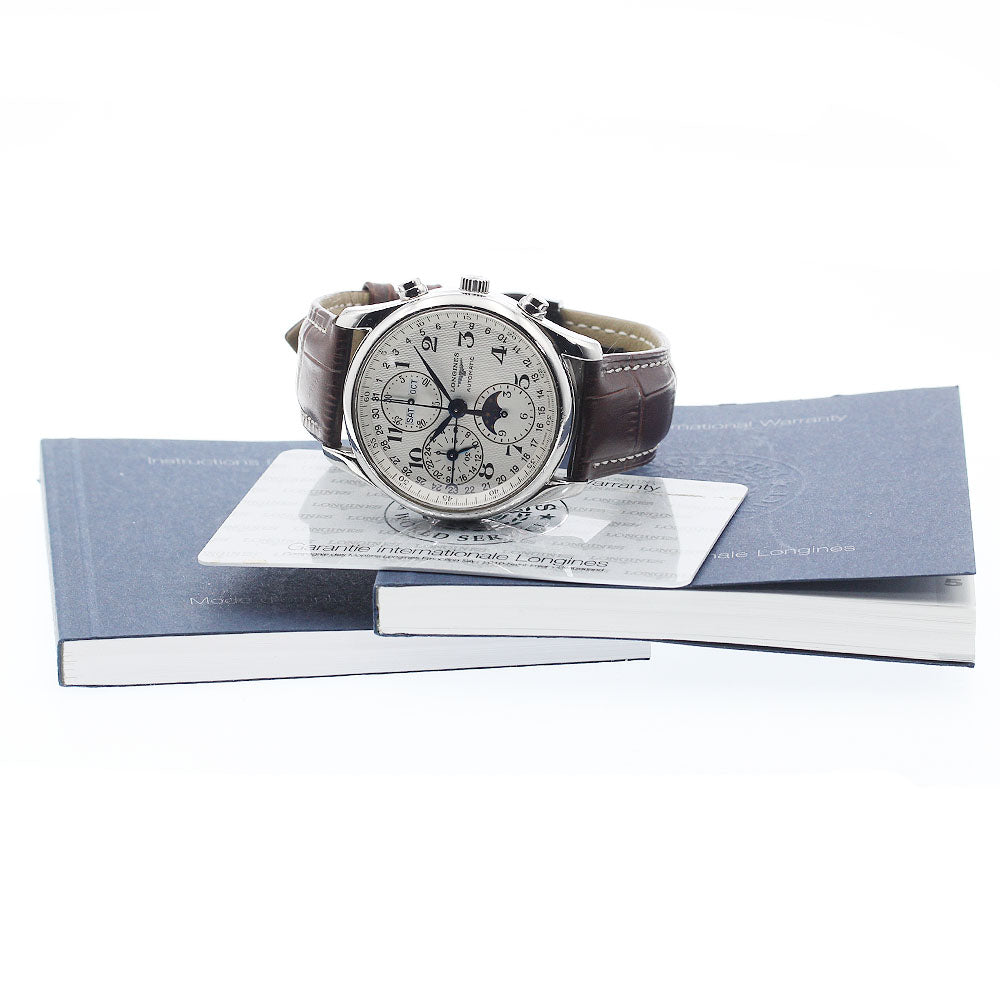 LONGINES Master collection L2.673.4 Triple calendar moon phase Silver Dial Automatic Men's Watch_884843