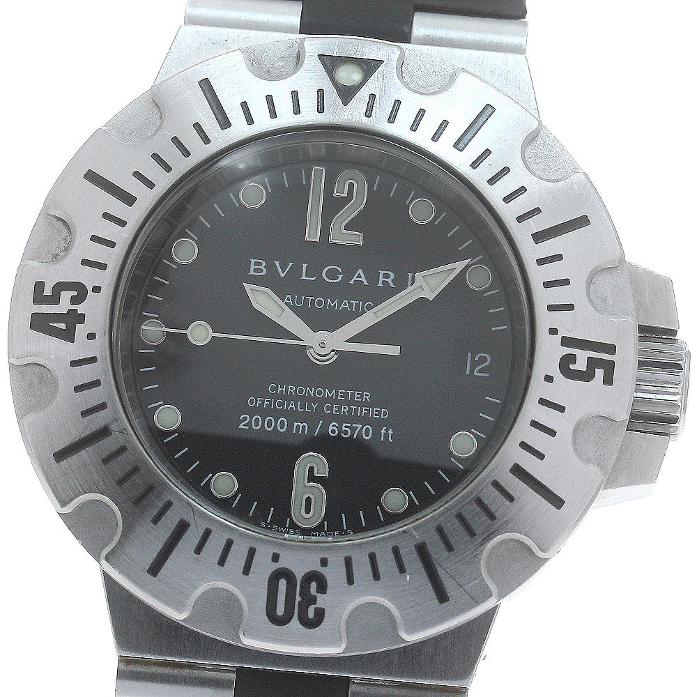 BVLGARI Diagono Scuba SD42S Date black Dial Automatic Men's Watch_884861