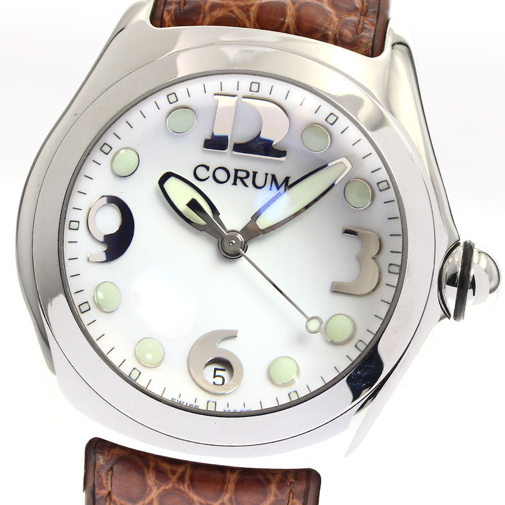 CORUM bubble 163.150.20 Date white Dial Quartz Men's Watch_884879