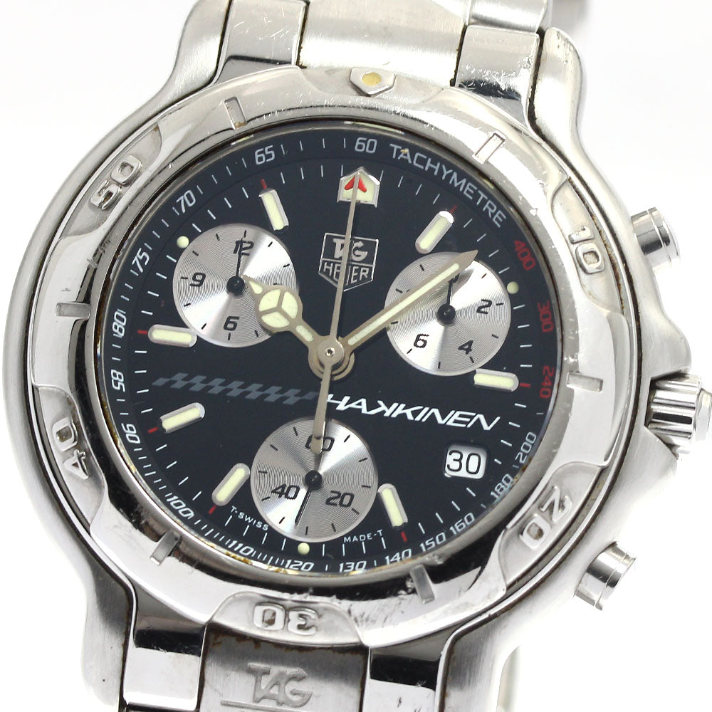 TAG HEUER 6000 series Mika Hakkinen model CH1114 Chronograph black Dial Quartz Men's Watch_884889